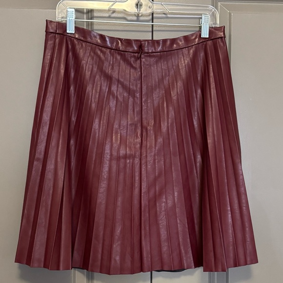 J. Crew Faux Leather Pleated Mini Skirt - Picture 5 of 6